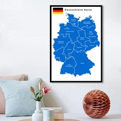 59*84cm mapa niemcy w niemieckim plakat artystyczny mapy polityczne włóknina płótno malarstwo dekoracja wnętrz przybory szkolne