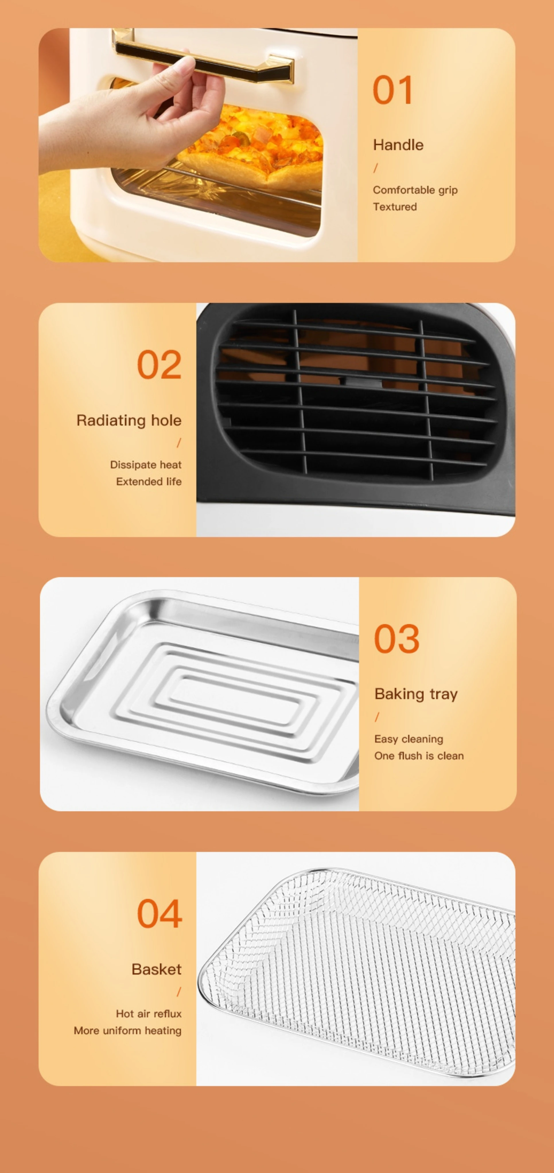 Popular 15L Air Fryer Multifunctional Low-fat Oil-free French Fries Electromechanical Oven Electric Fryer Wholesale - view 5