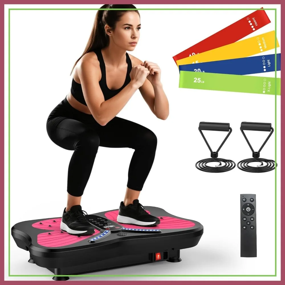 

Vibration Plate Exercise Machine for Full Body Workout, 400Lbs Capacity, 200 Speeds, Home Fitness Platform