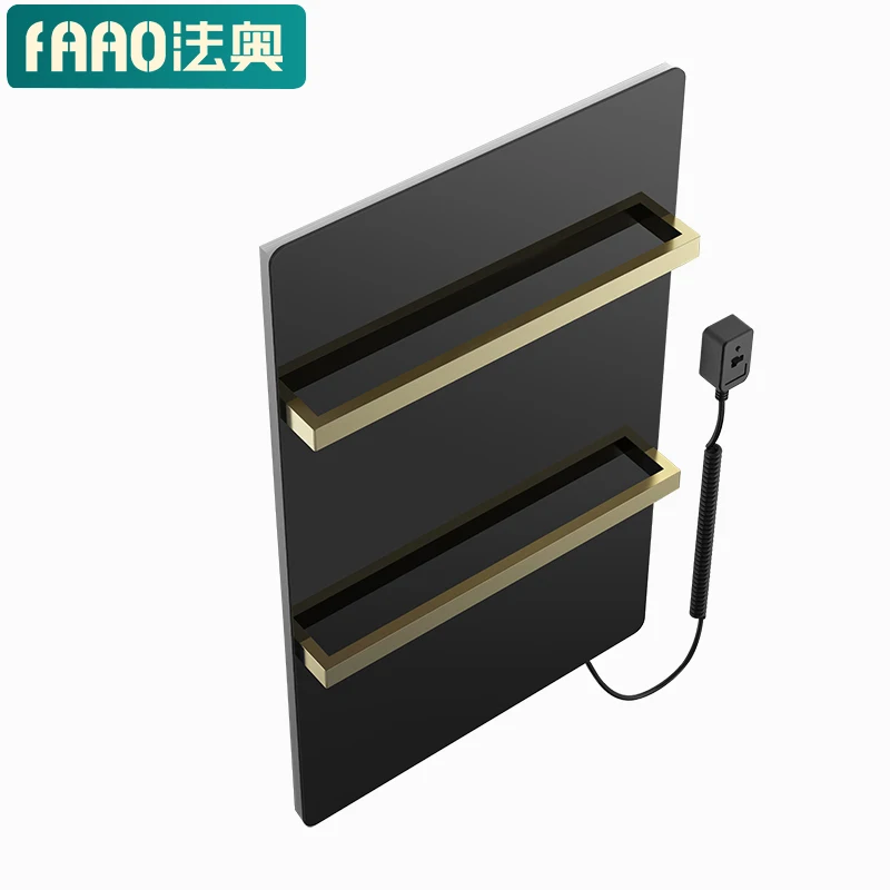 2022 neue Smart Handtuch Rack Wand Montiert Elektrische Handtuch Rack Glas Material Handtuch Rack Heizung Edelstahl Schienen