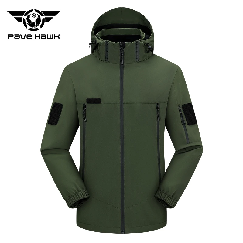 Outdoor Waterproof Soft Shell Jacket Men's Windproof Warm Fleece Hooded Coat Hiking Camping Climbing Jackets Male Plus Size 5xl