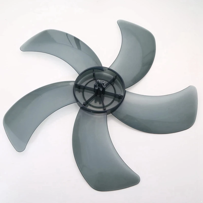 2PCS 16 Inch Fan Blades Replacement 5 Leaves With Nut Cover For Household Standing Pedestal Fan