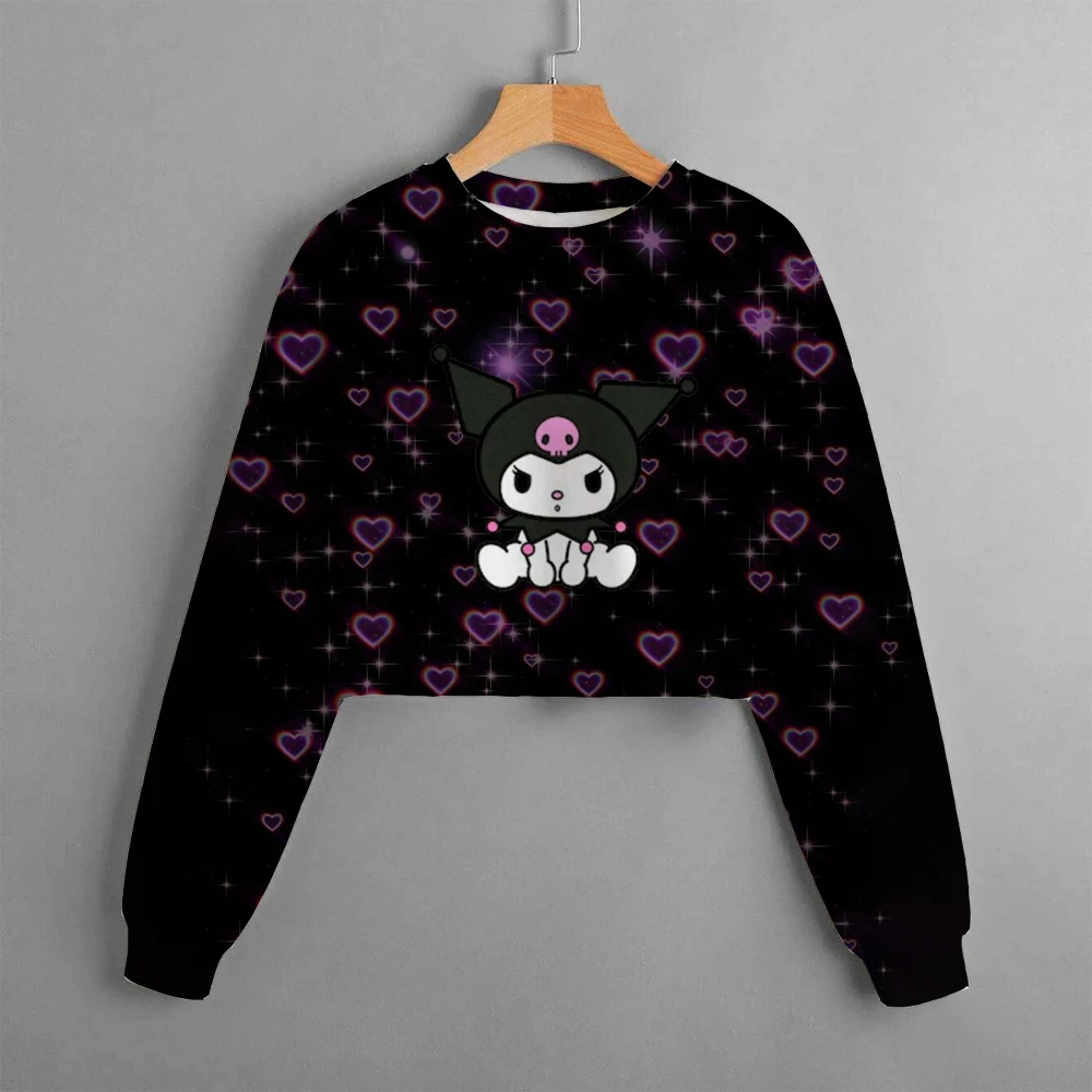 Kuromi Printed Children's Hoodie Y2k American Fashion Animation Sweatshirt Autumn New Fashion Children's Clothing