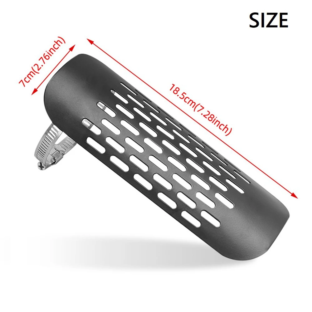 1Pc Universal Motorcycle Exhaust Pipe Heat Shield Cover Muffler Protector Guard For moto with 50-70mm exhaust pipe diameter