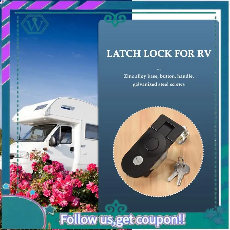 AA92-قفل الباب قفل رافعة مزلاج ضغط عالي التحمل للتخييم البحري RV