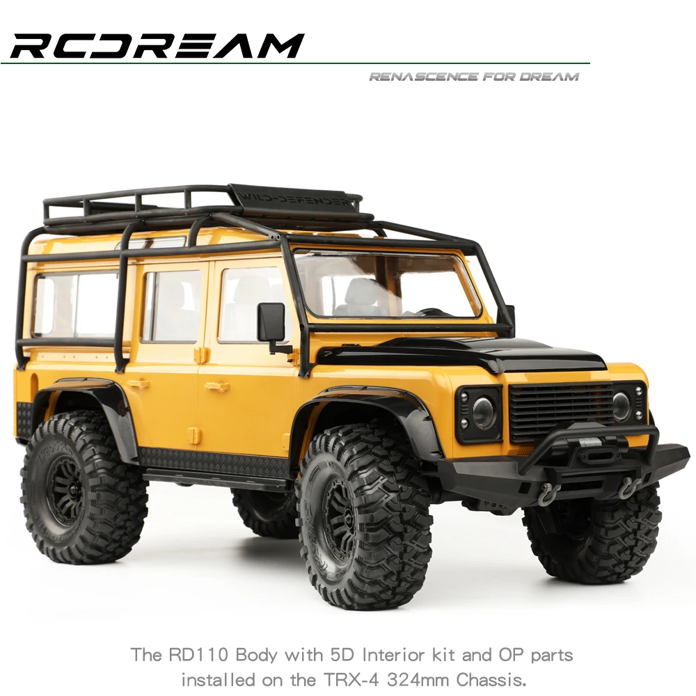 RCDream 324mm wheelbase TRX4 monocoque body Camel Cup for 1/10 RC Crawler Car Wilderness Defender RD110 5-door Wagon Upgrade