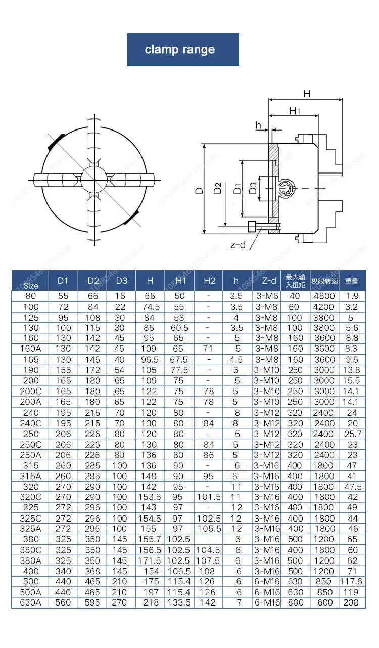 K12-125 Four Jaw Self-centering Chuck 5'' Universal Type Lathe Chuck Machine Tool Accessory for Sales