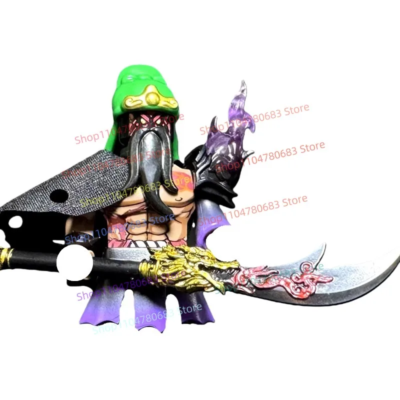 

MOC Building Blocks Three Kingdoms Mini Figures Guan Yu Zhao Yun Assembly Model Display Anime Cartoon Decorative Toy Gift