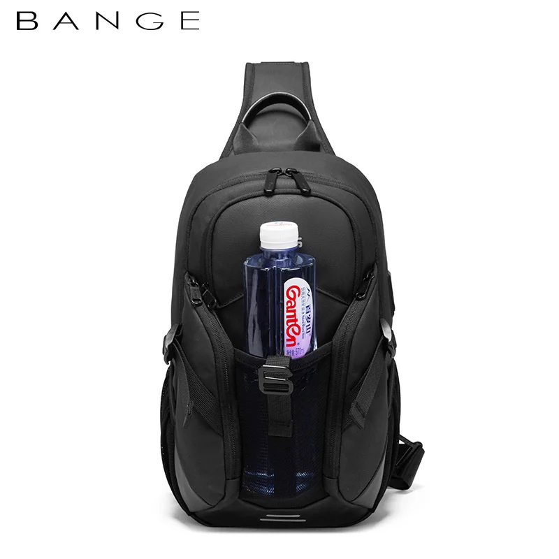 BANGE Fashion Chest Bag Men Travel Waterproof Leisure Business Sports Packs Messenger Shoulder Sling Running men's