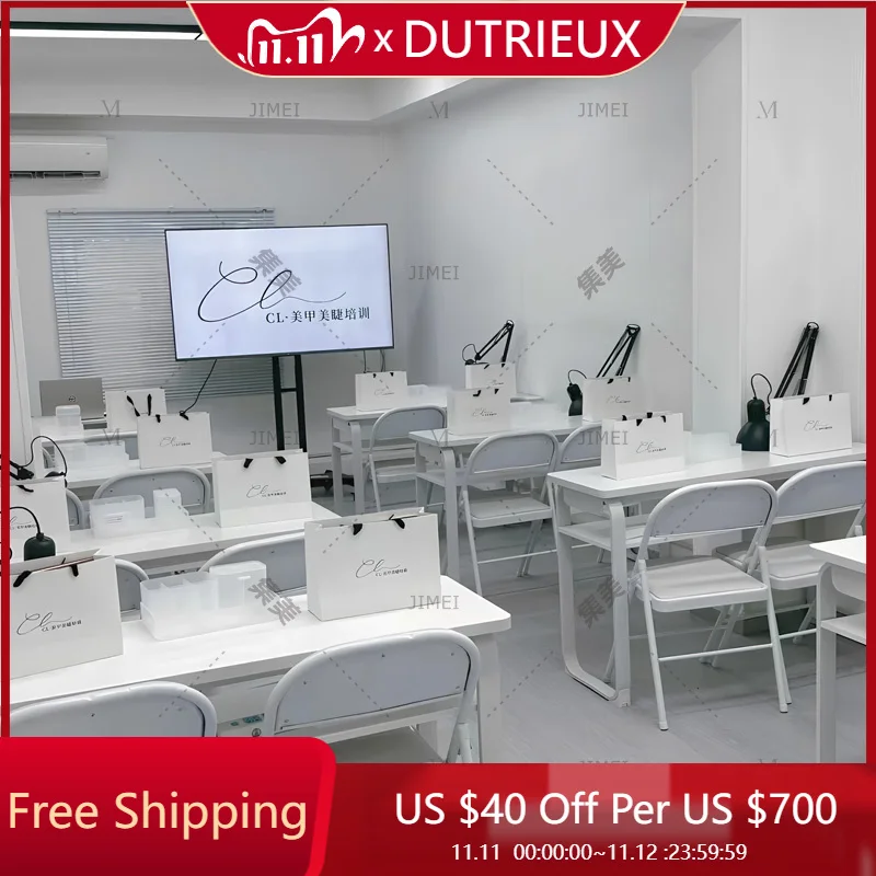 

Cleaning Aesthetic Nail Desk White Makeup Reception Mesa Manicure Table Modern Nordic Tavolo Per Unghie Nails Salon Furniture