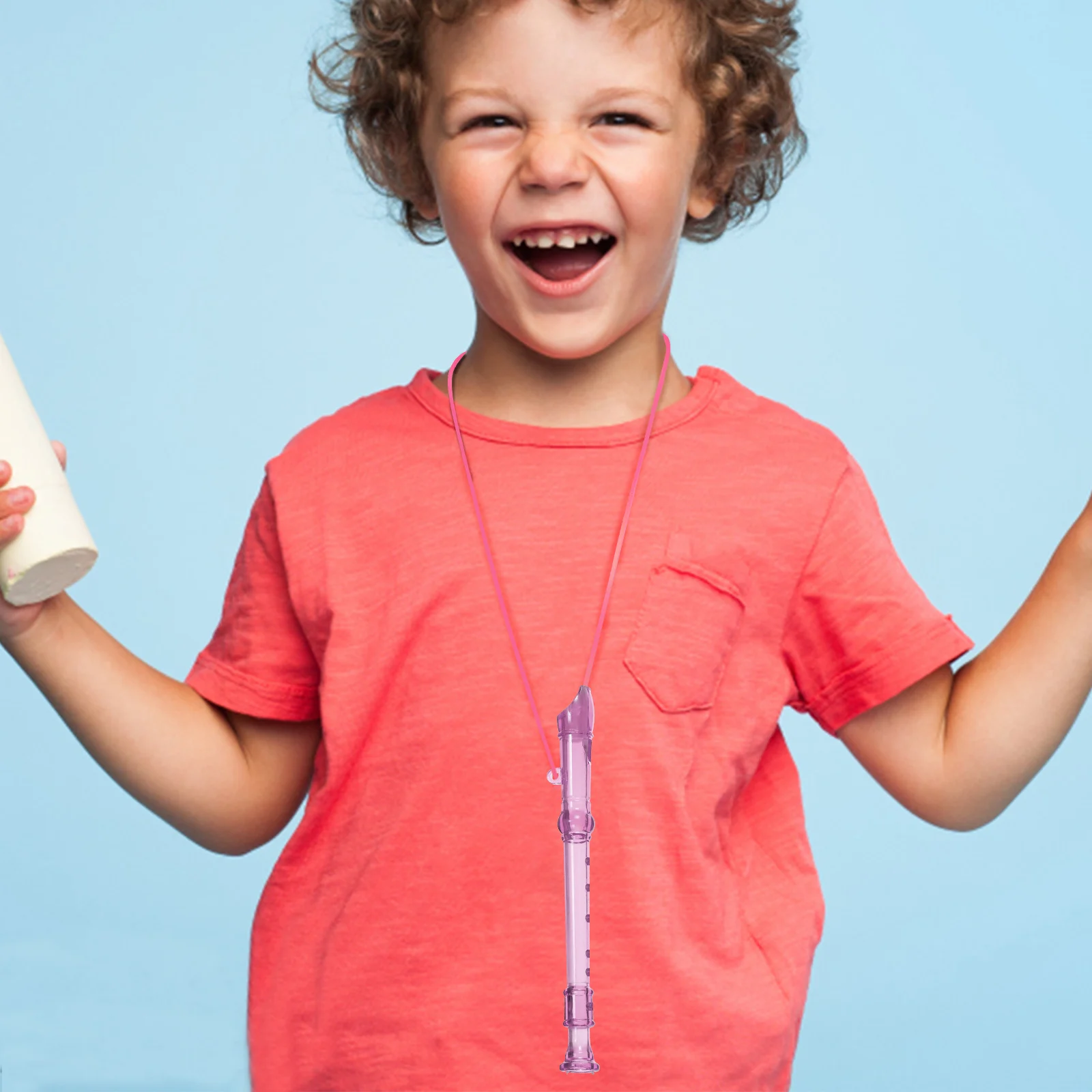 

8Pcs Plastic 6-Hole Transparent Mini Clarinet Small Flute Musical Instrument Beginner Training Learning Tool Small Clarinet