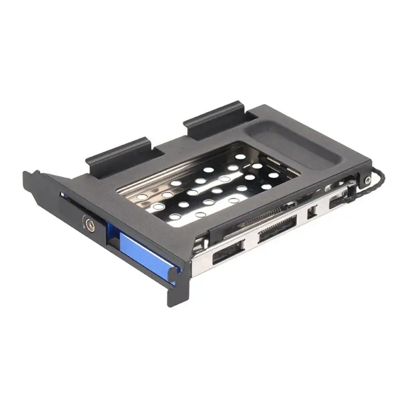 Efficient 2X Aluminum Alloy PCI Slot Mobile Rack Support 2.5 Inch SATA HDD SSD For PC Expansion Slot SATA3 6Gbps Connector Hotsw