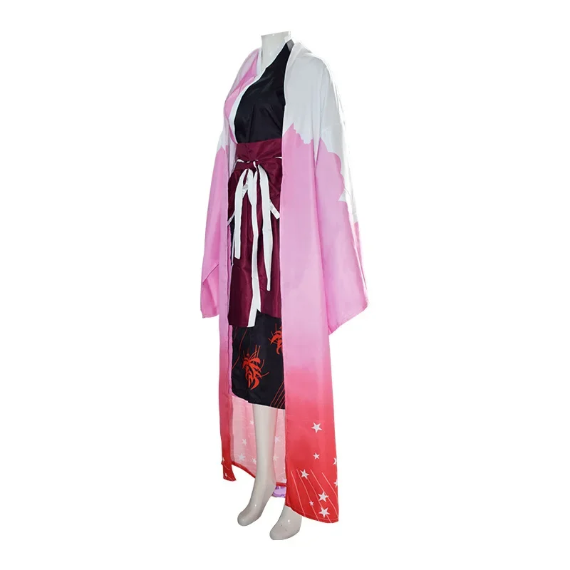 Ozaki Kouyou Cosplay Kostuum Koyo Japanse Anime Rode Print Kimono Vrouwen Carnaval Feestpak