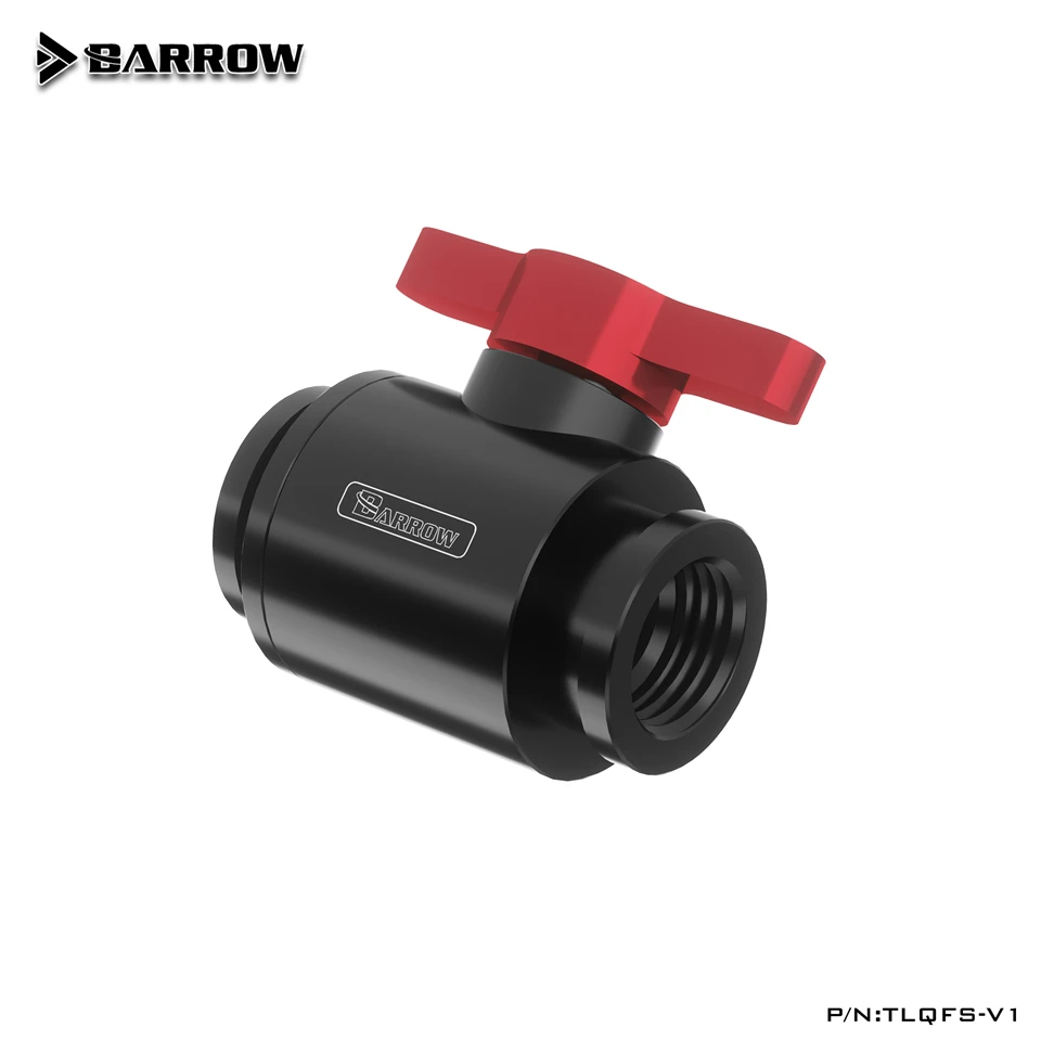 BARROW Water Valve Switch Aluminium Handle Double G1/4' Inner Female to Female Switch F to F Interface Metal V