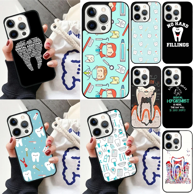 Dental Definitions Tooth Cover For iPhone 16 13 14 15 Pro Max 12 Mini 11 15 Pro Max 6 7 8 Plus Max SE 2020 Phone Case