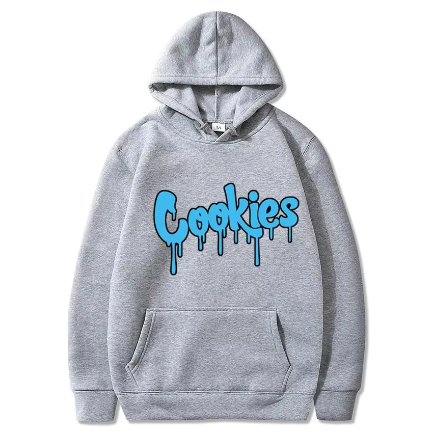 2024 New Anime Cookies Printed Fleece Men's Autumn and Winter Men's and Women's Sweatshirts Hoodies