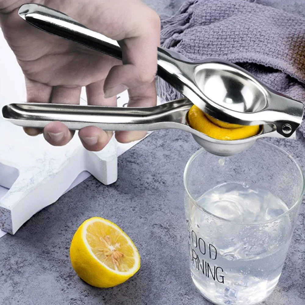 

Kitchen Tools Lemon Squeezer Stainless Steel Orange Juicer Fruit Juice Reamers Fast Handle Press Multifunctional Tool XB 161