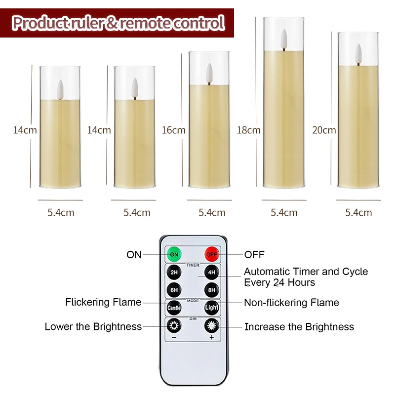 5 أضواء شموع LED عديمة اللهب ديكور متمنيا إبداعي شموع وهمية بلاستيكية تعمل بالبطارية مهرجان الزفاف العائلي
