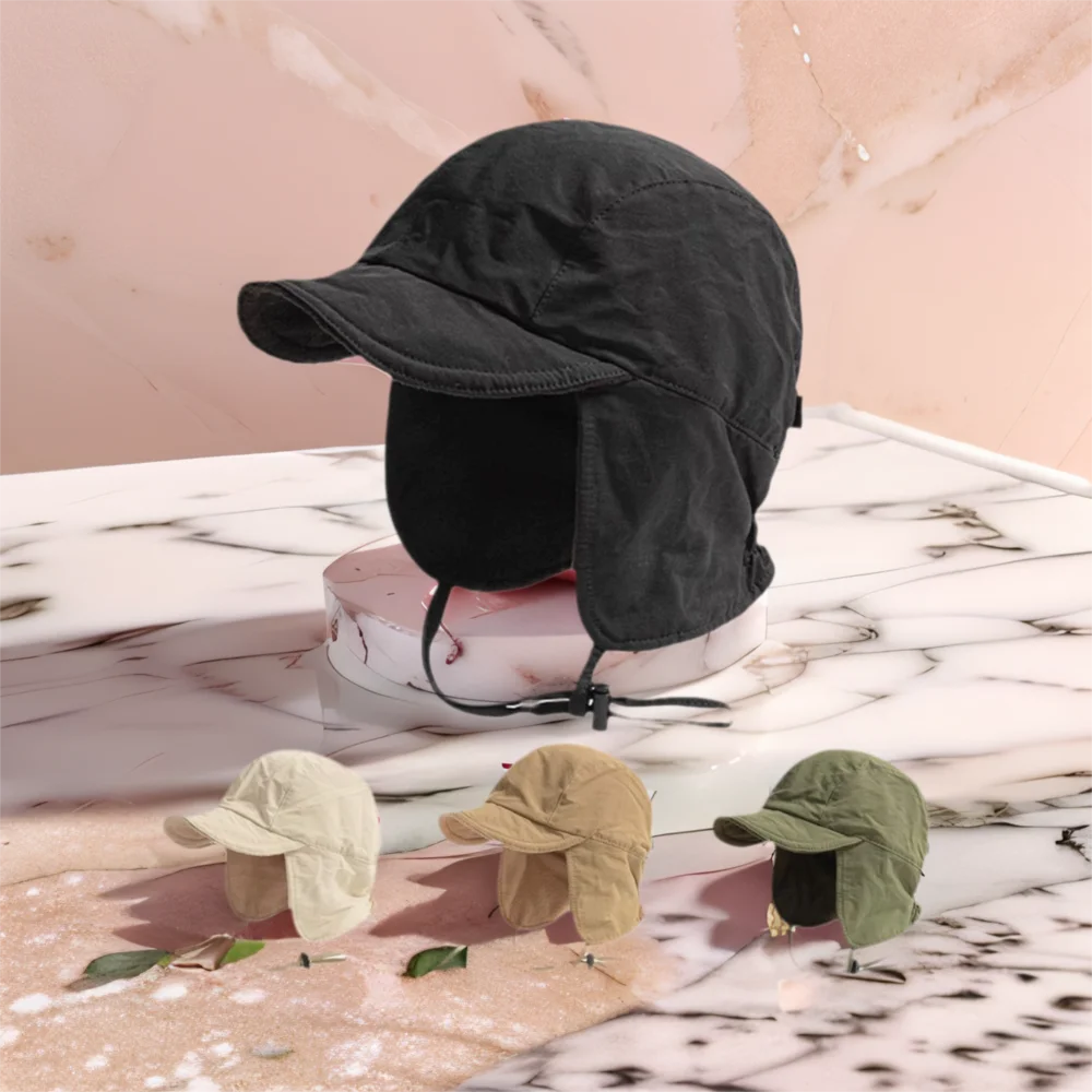 

Японская шляпа-бомбер в стиле ретро, однотонная ветрозащитная зимняя шапка с защитой ушей, шапка Lei Feng, сохраняющая тепло