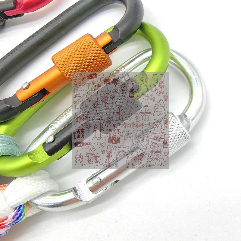 Aluminum Alloy Carabiner Bottle Holder With Paracord Strap, Multi-Functional Portable Hanging Keychain Clip For Hiking