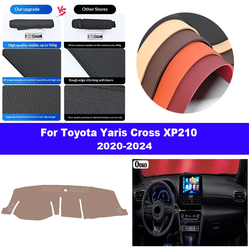 

Крышка приборной панели автомобиля, избегайте света, приборная панель, ковер, аксессуары для Toyota Yaris Cross XP210 2020 2021 2022 2023 2024