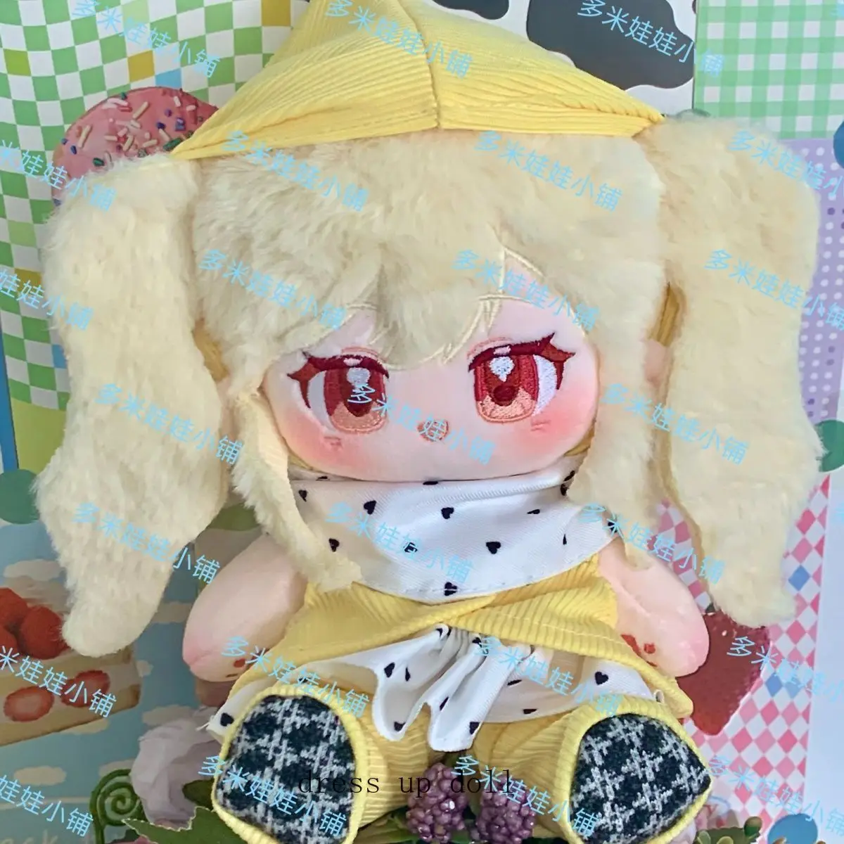 

20cm Nu Carnival Kawaii Girl Anime Plush Twin-tail Doll Body Dress Up Clothes Plushies Stuffed Toys Figures Xmas Gift