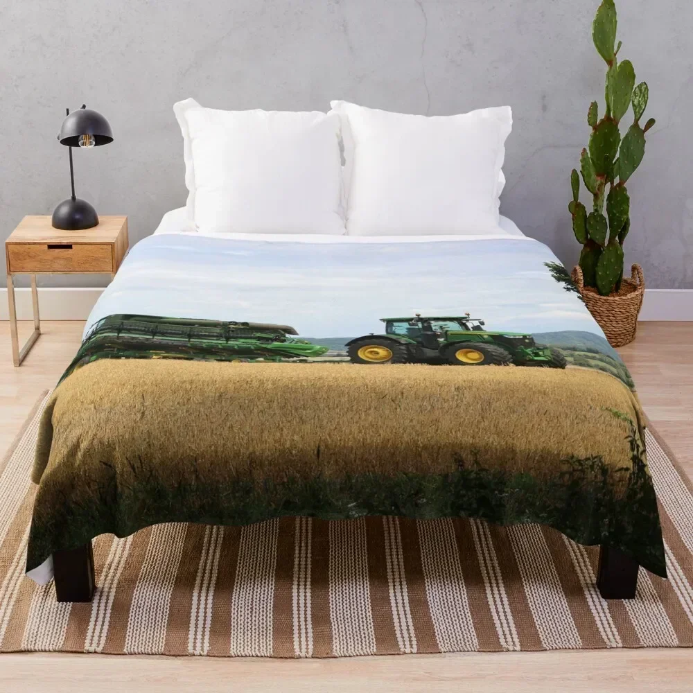 

Combine Harvester and Tractor Throw Blanket sofa bed Thermals For Travel Designers Soft Plaid Blankets