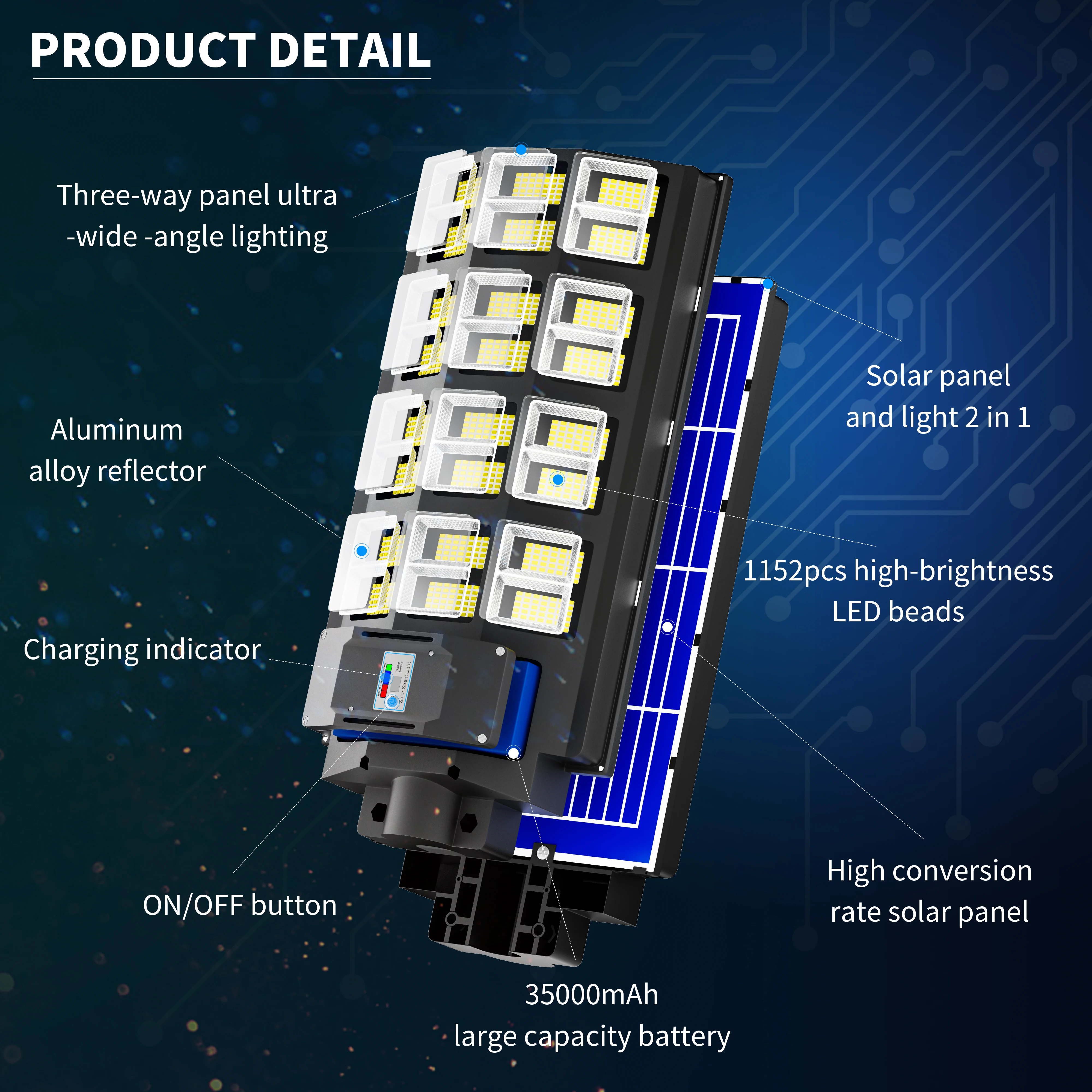 6Pack Super Bright Outdoor Solar Lights, Outdoor Street Lights, Daylight Lighting Multiple Modes, Garden Lighting With Intellig