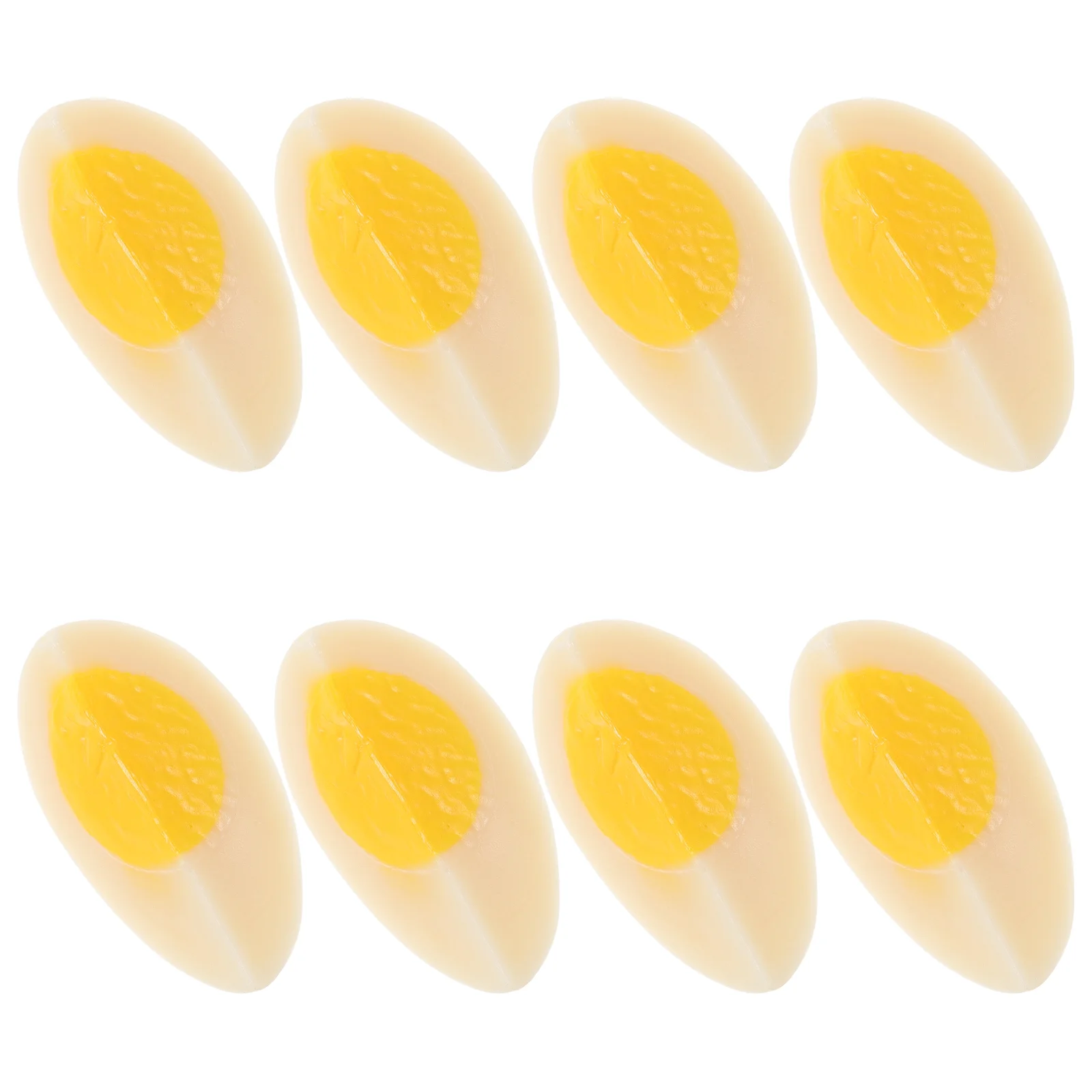 

8 Pcs Egg Simulated Boiled Eggs Fake Food Artificial Props Model Chicken Models Student