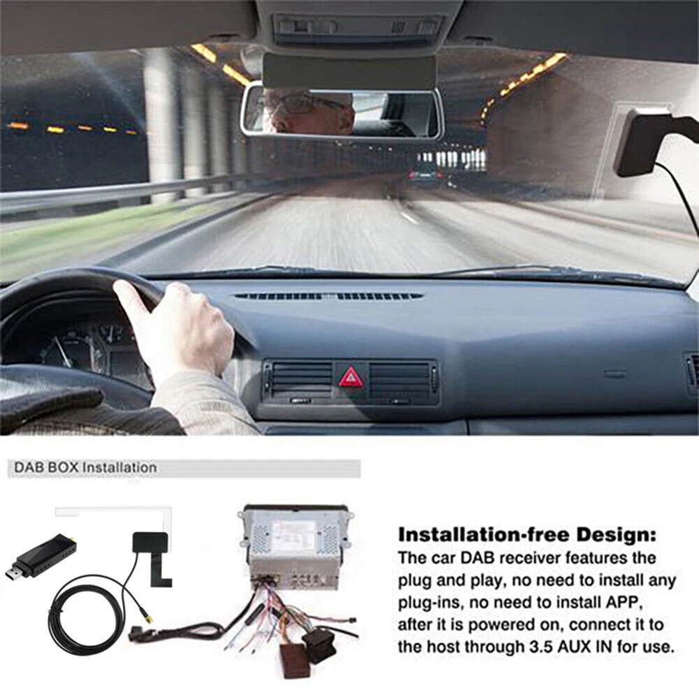 

DAB+ Digital Radio Tuner USB 5V USB Dongle Receiver 170-240MHz DAB Radio Receiver DAB+ Tuner for Android 5.1 Above Car Stereo