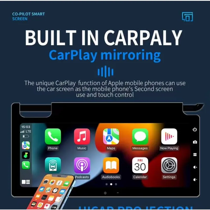 Car Sunshade Display with Screen Mirroring - In-Car Entertainment & TV Companion