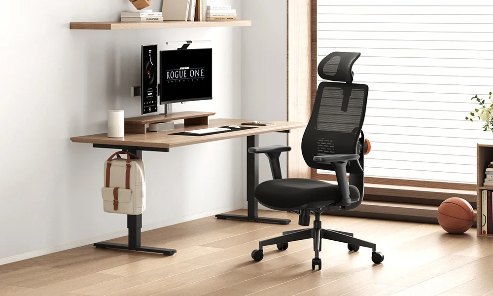 NEWTRAL MAGICH003 Ergonomischer Bürostuhl, automatisch ausgestellte Rückenlehne, adaptive Unterrückenstütze, Sitztiefe mit verstellbarer Kopfstütze – Detail 9