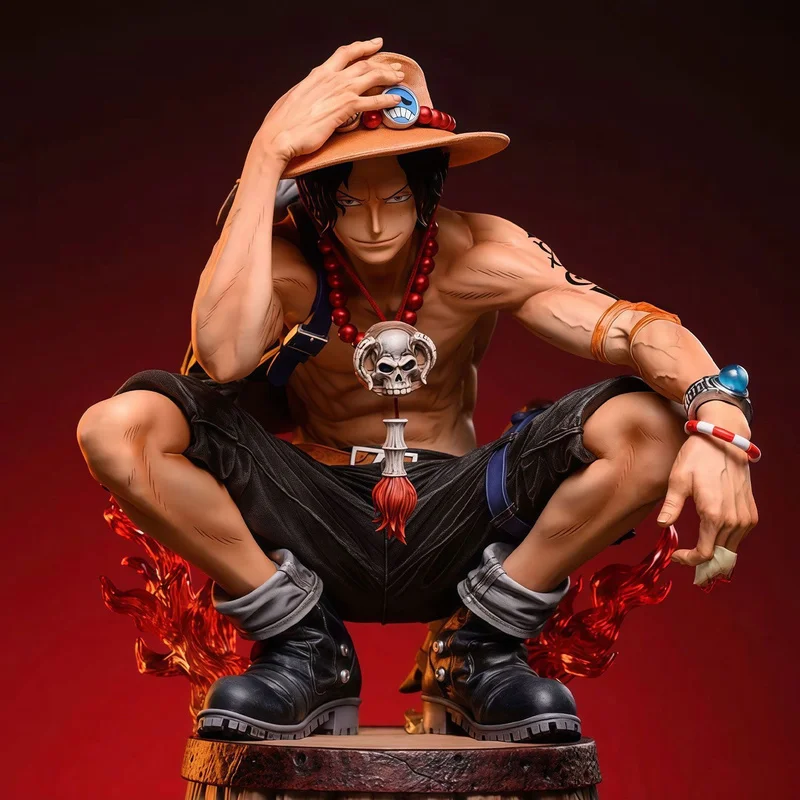 

New One Piece Ace Limited Edition Gk Figure Ao Anime Statue Trendy Desktop Decoration Collectible Toy Fans And Collectors Toy