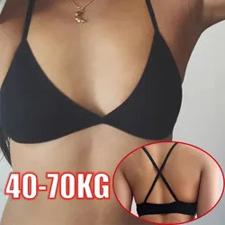 Sexy Seamless Bra Bras For Women Deep-V Triangle Thin Bralette Back Bra Underwear Top Female Solid Shoulder Strap Vest Lingerie