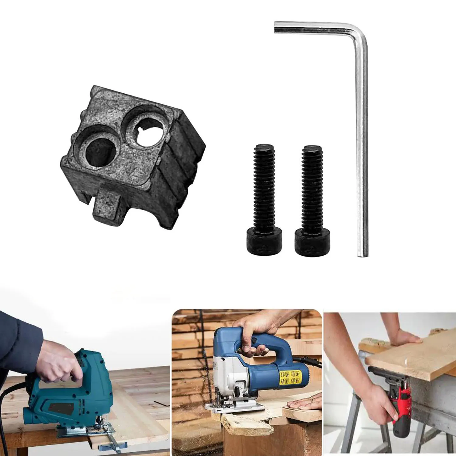 For 55 Jigsaw Screw Chuck Clamp Holder Secure Blade Lock Screw Chucks Kit For Jigsaw Blades Reciprocating Saw Blades Screwdriver