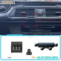 For Audi A6 A7 2012-2018 Gravity Stand Mount Support Horizontal GPS Mobile Bracket Accessories With Base Car Phone Holder