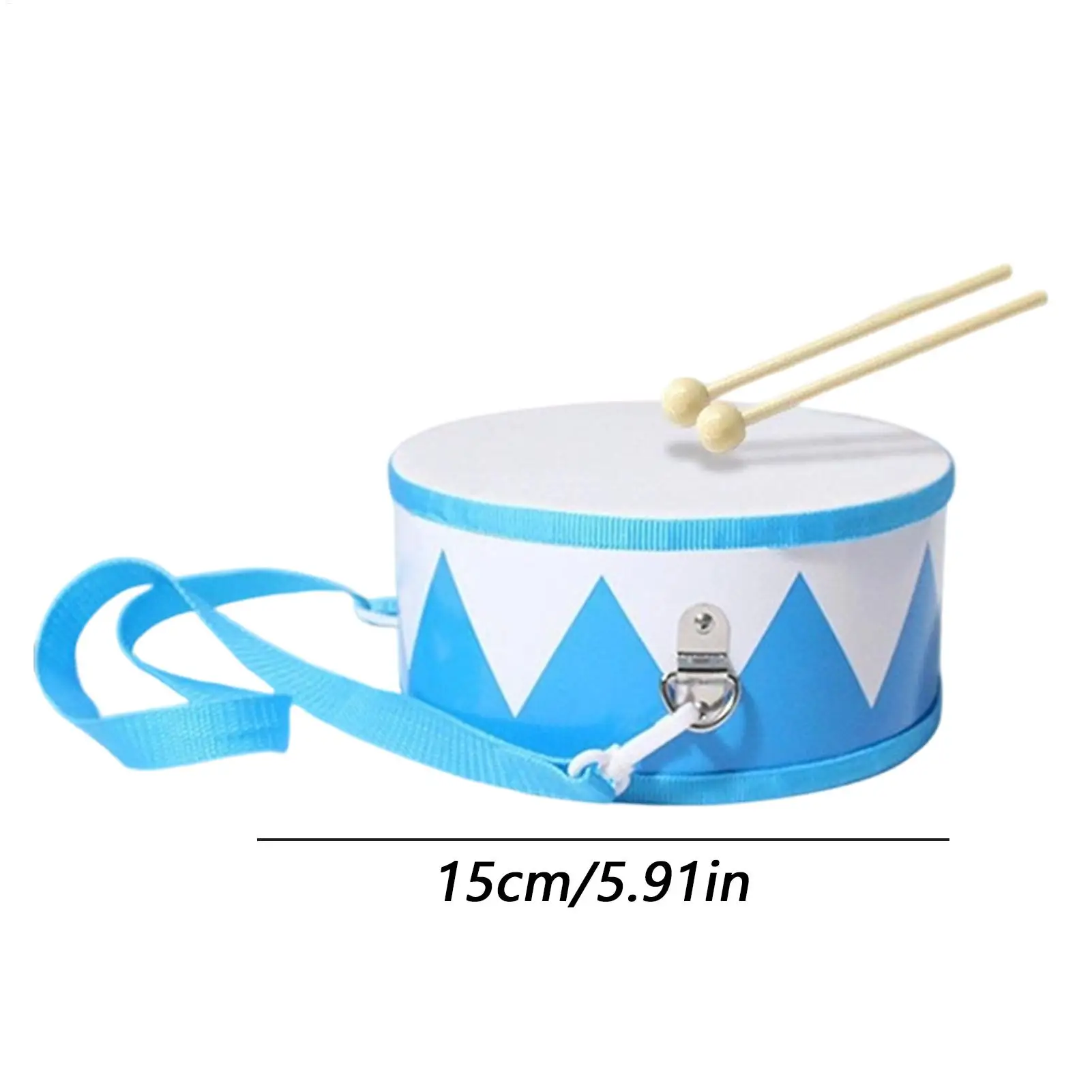 Toy Drum Educational Musical Instrument 5.9in Adjustable Strap Toy Instruments Set For 2-5 Years Old Boy Girl Early Education