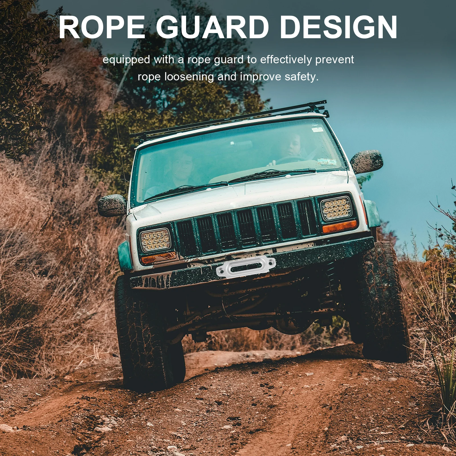

Aluminum Alloy Rope Guide Cable Offroad Vehicle Towing Winch Anchor Chain Fairlead Plate Fairlead Synthetic Rope Metal