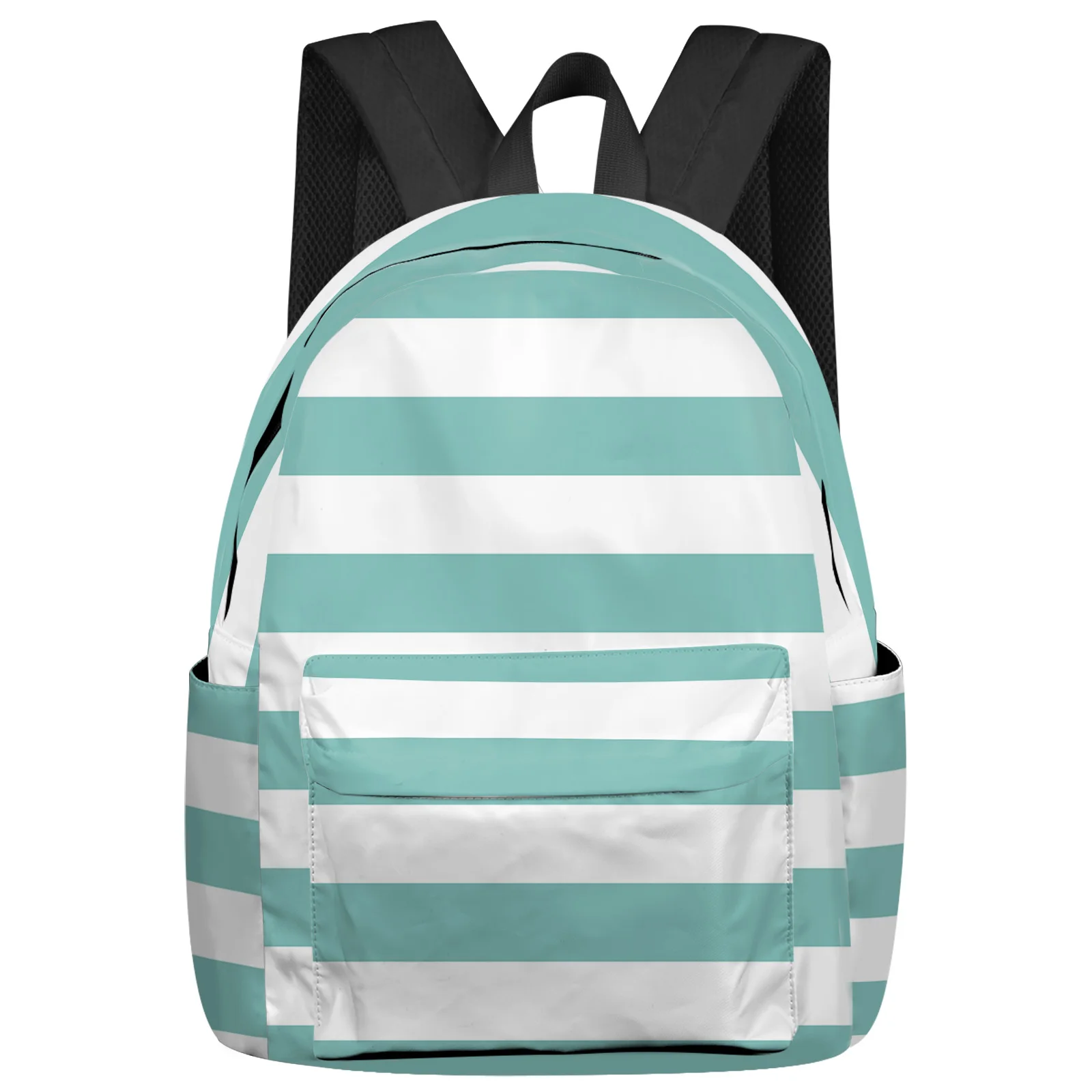 Water Color White Stripe Women Man Backpacks Waterproof Travel School Backpack For Student Boys Girls Laptop Book Pack Mochilas