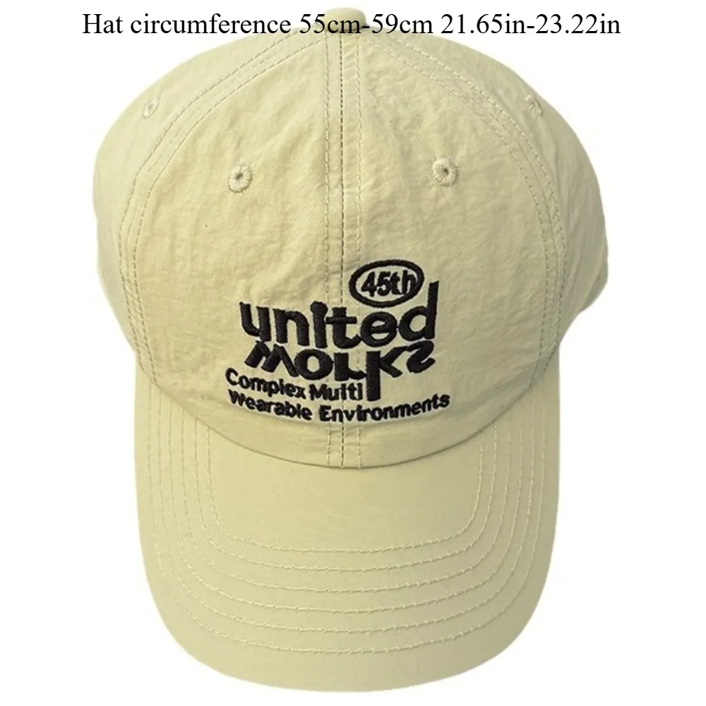 Letter Design Quick Dry Face Slimming Baseball Cap Multi Color Optional Hat for Students Travel Outdoor Daily Matching Sun