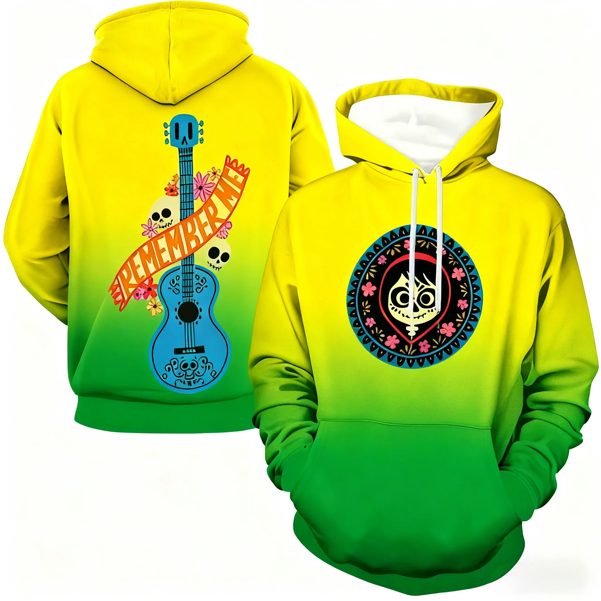 COCO سترة هوديي هدية عيد الهالوين السعيدة ألياف البوليستر أعلى 3D المطبوعة نمط الجمجمة الرجال الملابس هوديي بابي