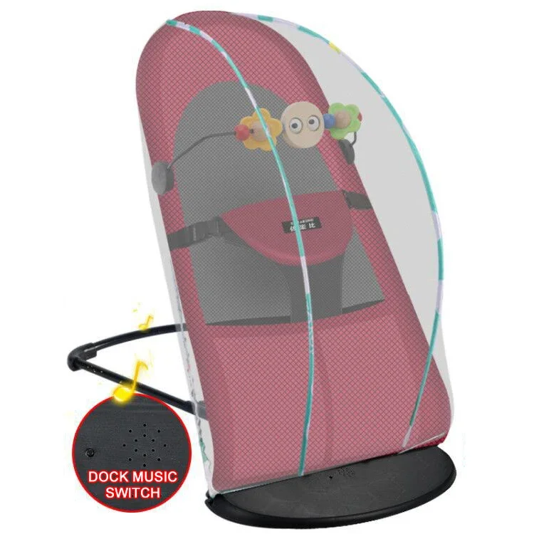 0~3 Years Baby Rocking Chair Baby Coax Sleeping Cradle Bed Solid Color Child Comfort Chair Reclining Chair Luxury Rocking Crib