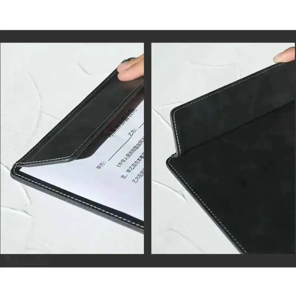 A5 229X160MM Magnetische PU Leder Schulen Krankenhäuser Büro Datei Clip Board Menü Halter Zwischenablage Schreiben Clip Board – Detail 3