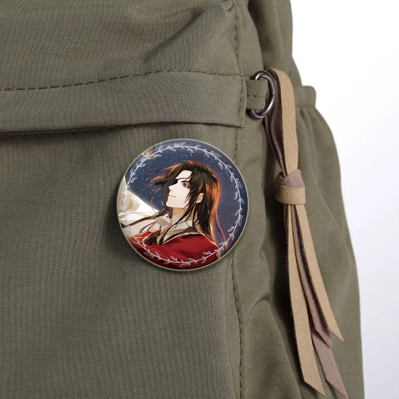 32/58MM Anime Tian Guan Ci Fu Heaven Official’s Blessing Brooch on Backpack Hua Cheng Xie Lian Cosplay Badge Pins Jewelry Gifts
