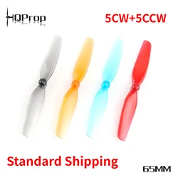 5Pairs(5CW+5CCW) HQPROP 65MM 65mm 2-Blade PC Propeller 1.5mm for FPV Freestyle 2.5inch Toothpick Drone DIY Parts