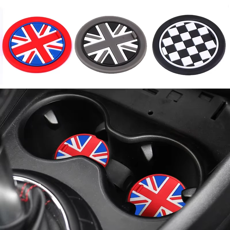 1PC Anti-Slip Cup Mat For BMW Mini Countryman R60 WRC John Cooper Works LCI Cup Holder Mat Shockproof Silica Gel Pad