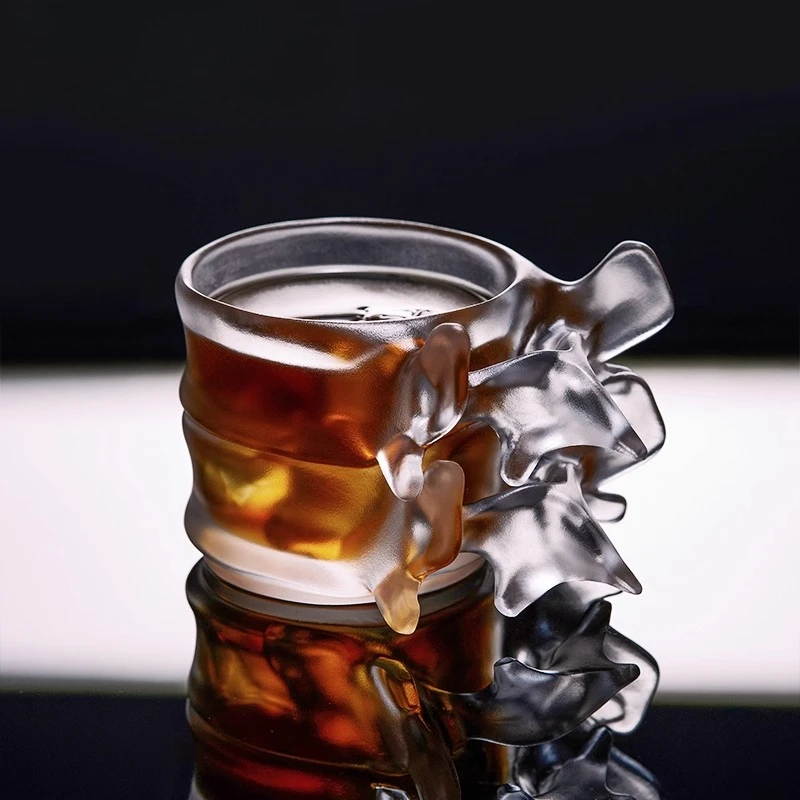 Tazza per colonna vertebrale in vetro cristallo senza piombo/tazza whisky/tazza spirituale/tazza antica/tazza da caffè