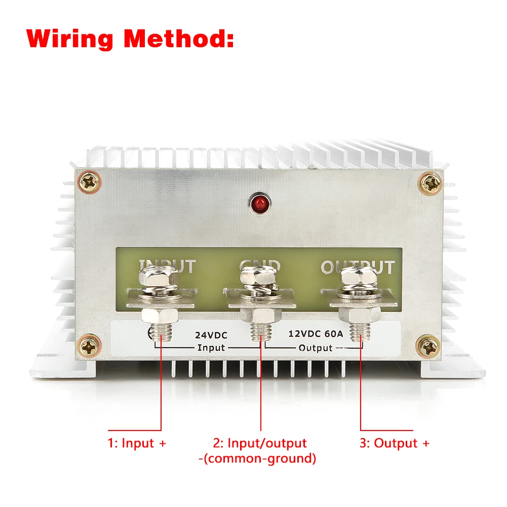 محول 24 فولت إلى 12 فولت 60A مصدر طاقة 24 فولت إلى 12 فولت 60A NOn محول معزول عالي الطاقة تنحى مصدر الطاقة 720 واط