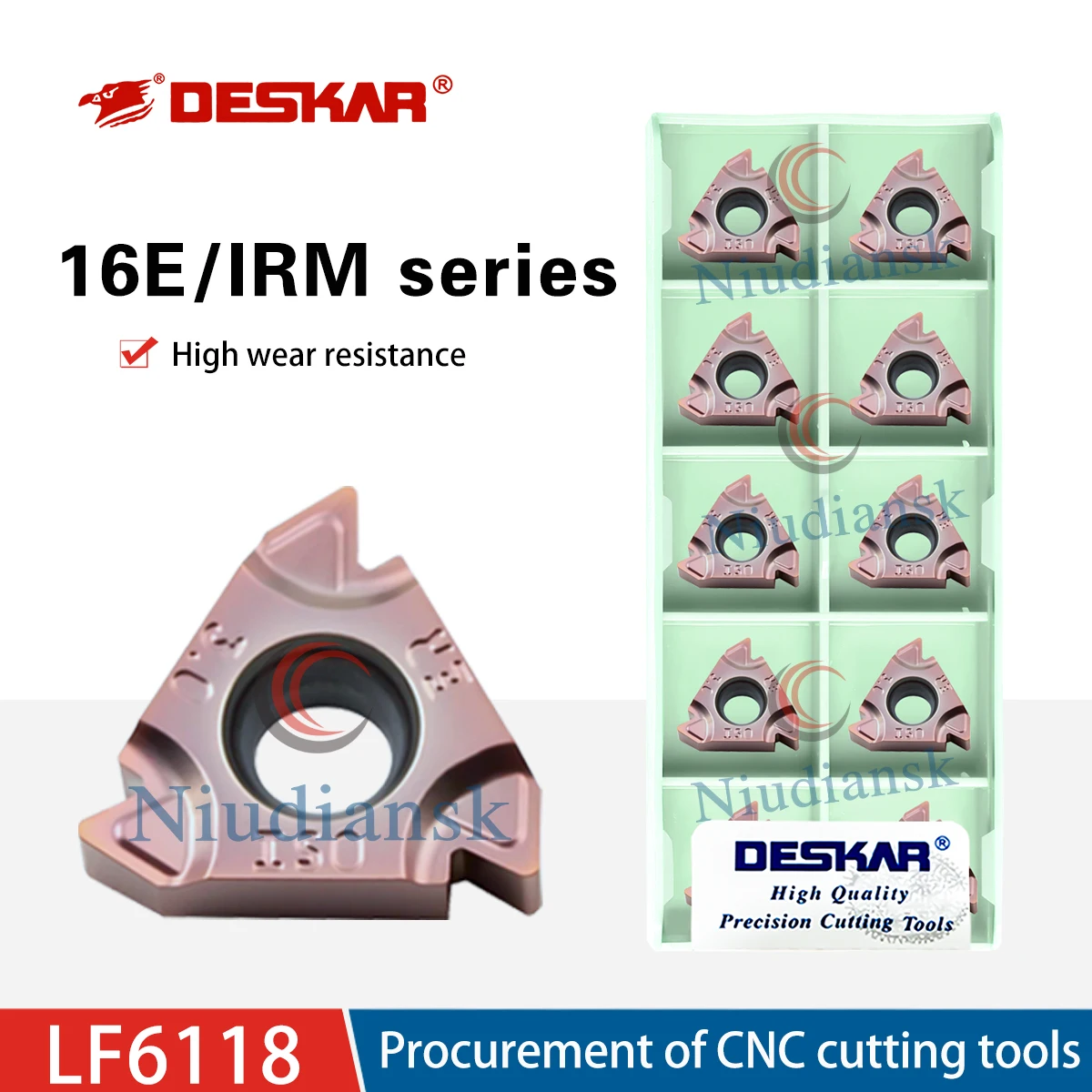 16ERM/IRM 2.5ISO AG55 AG60 11W 14W LF6118 Tornio CNC Filettature interne ed esterne Utensili per tornitura per la lavorazione dell'acciaio inossidabile
