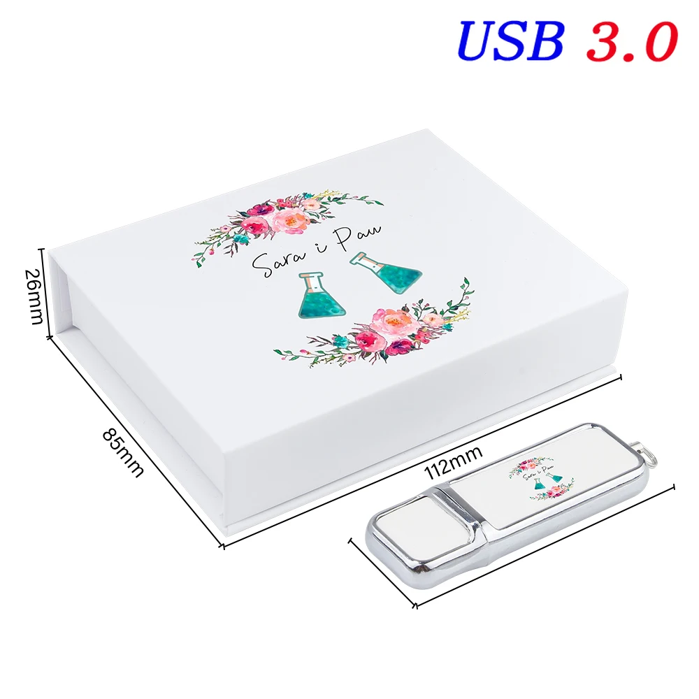 JASTER Высокоскоростной кожаный флэш-накопитель 128 ГБ Белый USB 3.0 64 ГБ Бесплатный индивидуальный логотип 32 ГБ 16 ГБ 8 ГБ Память Свадебные подарки